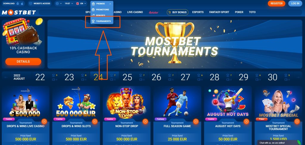 mostbet turnirləri