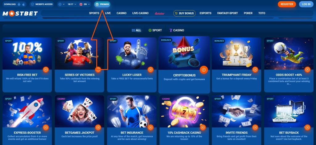 Mostbet promosyonları
